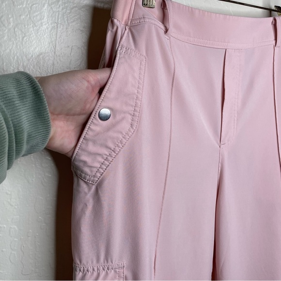 ATHLETA Vienna Women’s Cargo Pants Light Orchid Pink Size 12 Petal Pink Wide Leg - Picture 4 of 13